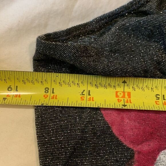 FANG, medium, tunic, sleeveless, rayon and metallic, beautiful floral design - Picture 9 of 11